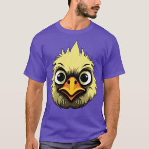T-shirt Drôle toon Poulet Visage mignon Amoureux des anima