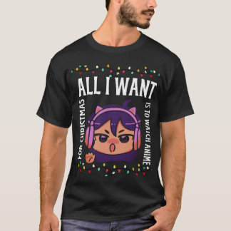 T-shirt drôle tout ce que je veux pour noël, c'est regarde