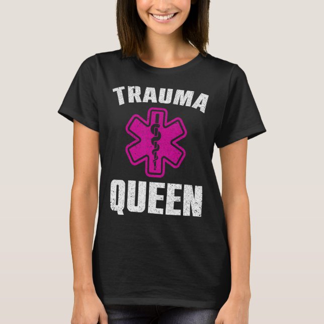 T-shirt Drôle Trauma Queen Art pour les femmes paramétriqu (Devant)