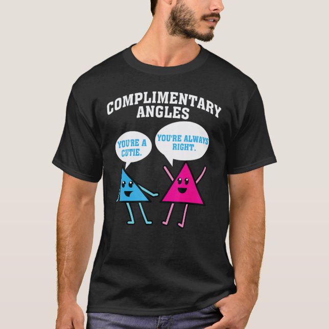 T-shirt Drôle Triangle Rectangle Aigu Cadeau Prof de Maths (Devant)