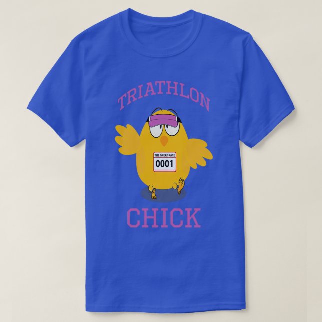 T-shirt Drôle Triathlon Chick (Design devant)