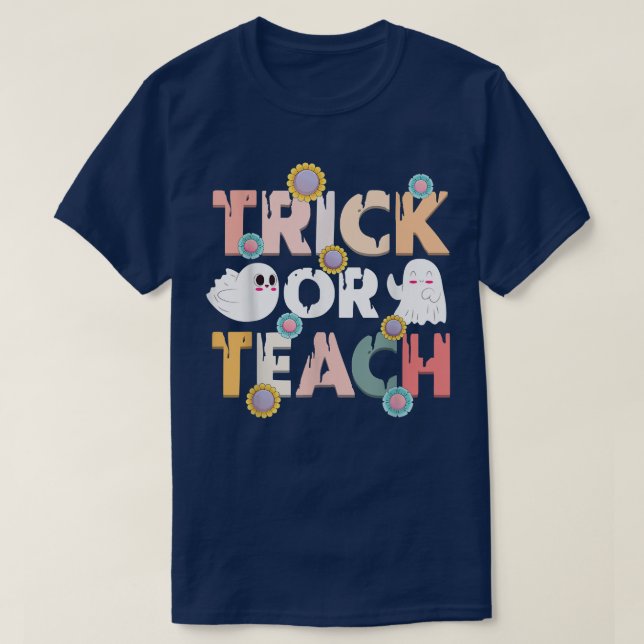 T-shirt Drôle Trick ou Enseignant Costume d'Halloween33 (Design devant)
