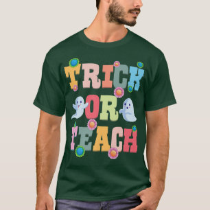 T-shirt Drôle Trick ou Enseignant Costume d'Halloween 330