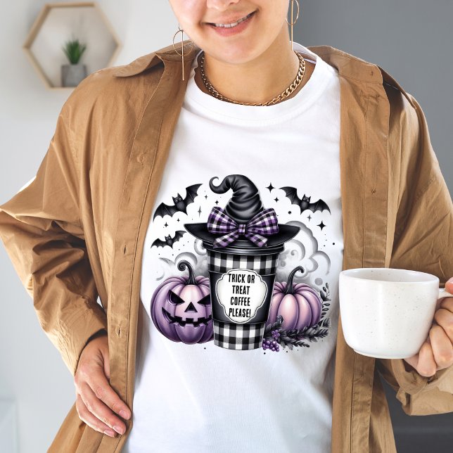 T-shirt Drôle Trick ou traiter le café S'il vous plaît Fat (Créateur téléchargé)