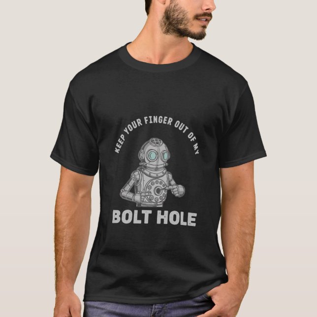 T-shirt drôle "Trou de boulon" pour robot (Devant)