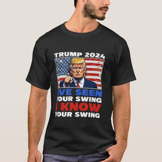 T-shirt Drôle Trump 2024 J'ai vu votre voile Je connais vo (Devant)