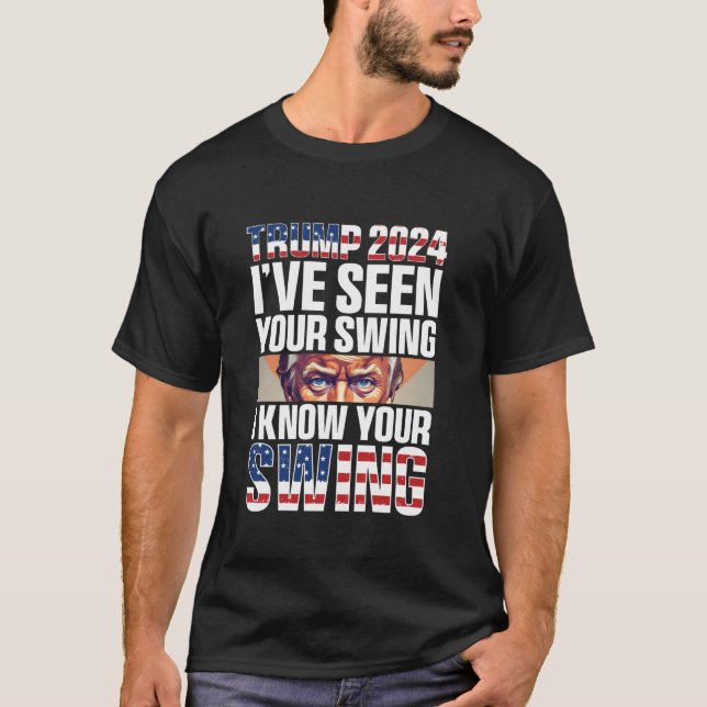 T-shirt Drôle Trump 2024 J'ai vu votre voile Je connais vo (Devant)