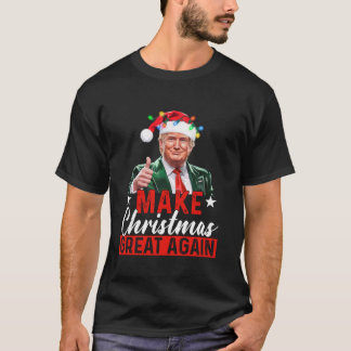 T-shirt Drôle Trump 2024 Rendre Noël super à nouveau laid 