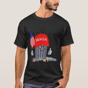 T-shirt Drôle Trump poubelle peut personnage de dessin Ame