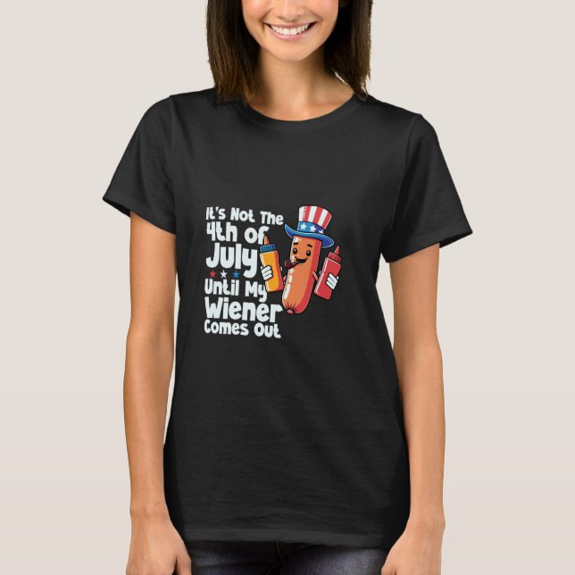 T-shirt Drôle, Tu As L'Air 4 juillet Hot Dog Wiener Men (Devant)