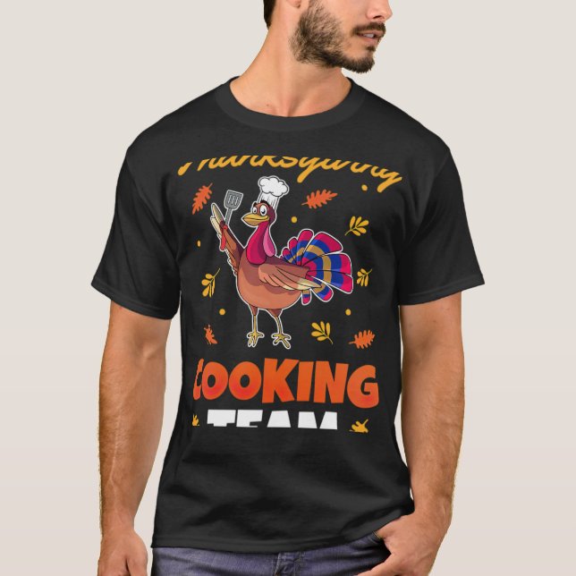 T-shirt Drôle Turquie Chef habile Hommes Femmes Thanksgivi (Devant)