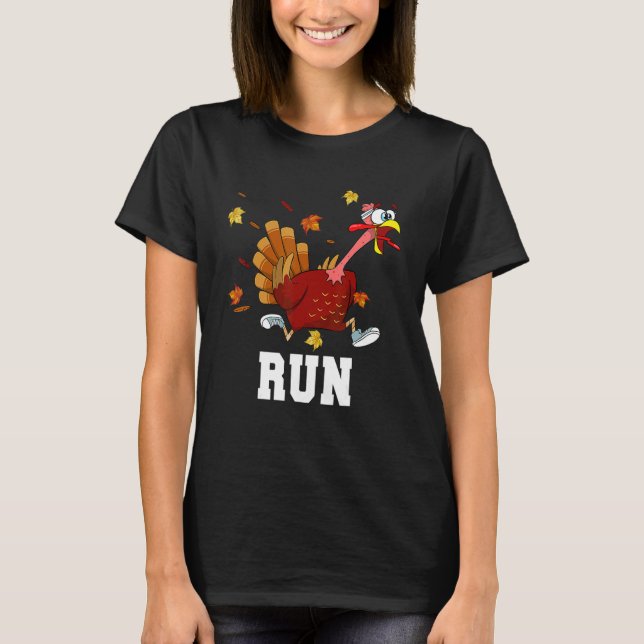 T-shirt Drôle Turquie Courir Costume Thanksgiving Runk Tur (Devant)