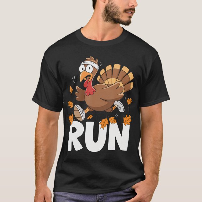 T-shirt Drôle Turquie courir Thanksgiving Costume Courir (Devant)