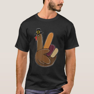 T-shirt Drôle Turquie mains Thanksgiving Casquette pèlerin