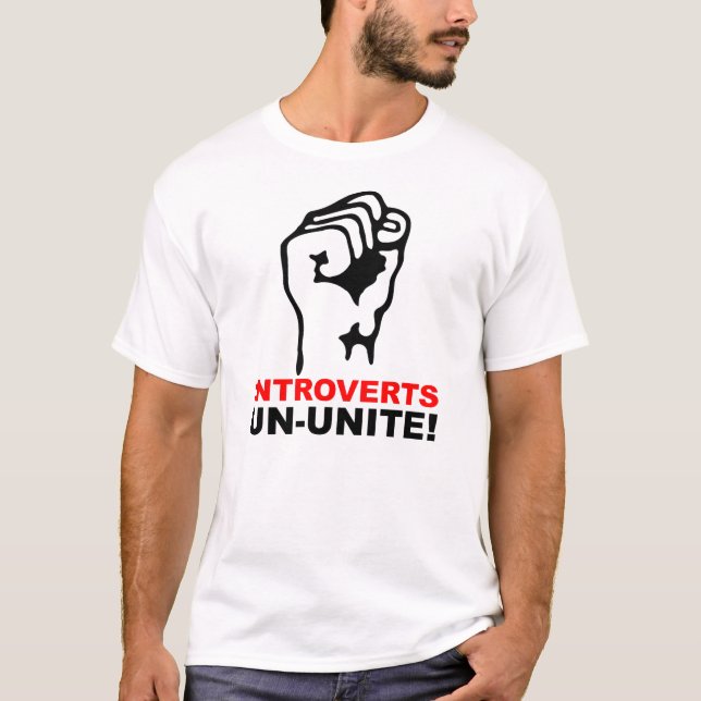 T-Shirt Drôle Unis contre les Introvertis (Devant)