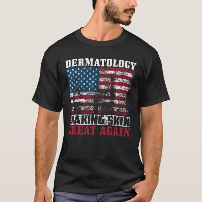 T-shirt Drôle USA Dermatologie Cadeaux Hommes Femmes Ameri (Devant)