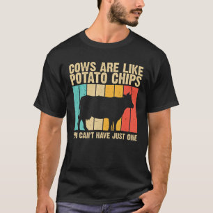 T-shirt Drôle Vache Pour Hommes Femmes Agritourisme Vache 