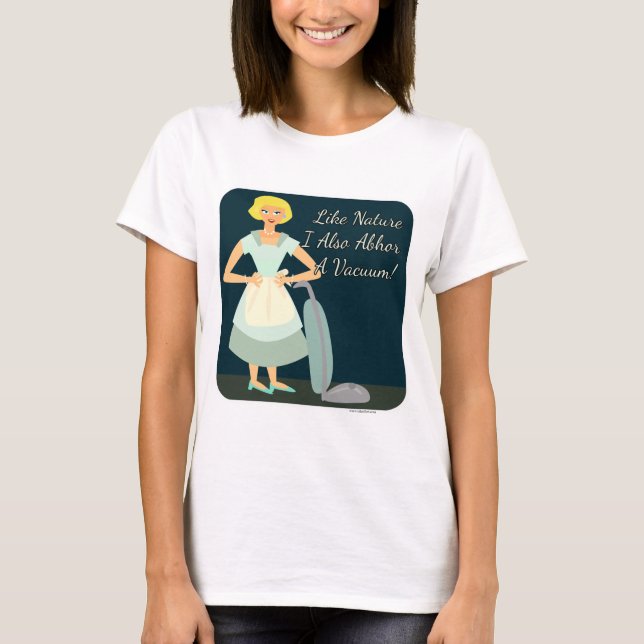 T-shirt Drôle Vacuum Chores Kitsch Retro Mama (Devant)