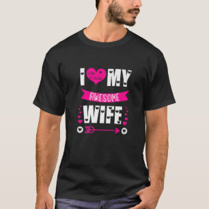 T-shirt Drôle Valentine's Days Love Heart Men I Love My Aw