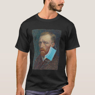 T-shirt Drôle Van Gogh Masque Visage 