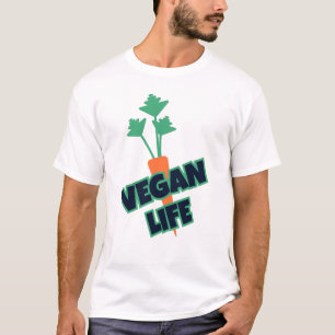 T-shirt Drôle Vegan Life Carrot Cadeau 