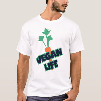 T-shirt Drôle Vegan Life Carrot Cadeau