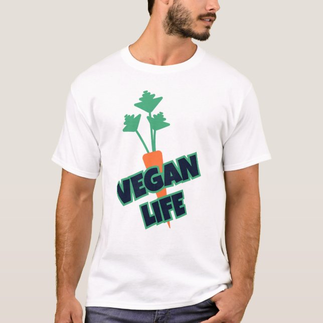 T-shirt Drôle Vegan Life Carrot Cadeau (Devant)