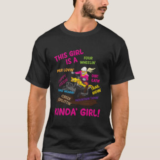 T-shirt Drôle Vélo Quad Atv Dit - Fille Atv - Quatre Wé