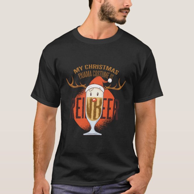 T-shirt Drôle Vêtements de Noël REINBEER pour les amateurs (Devant)