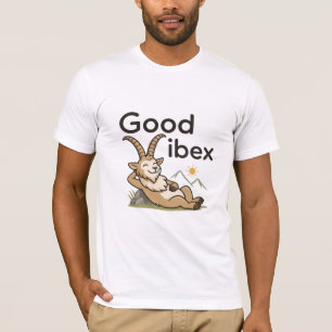 T-shirt drôle Vibex Ibex minimaliste Chèvre