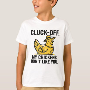 T-shirt Drôle Vintage Cluk Off Amoureux de Poules Minimali