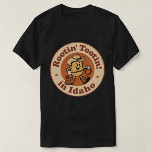 T-shirt Drôle Vintage Idaho Pomme de terre Cowboy Rétro
