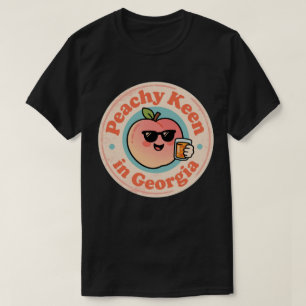 T-shirt Drôle Vintage Peachy Keen en Géorgie Pêche