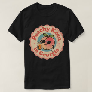 T-shirt Drôle Vintage Peachy Keen en Géorgie Pêche