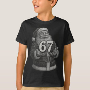T-shirt Drôle Vintage Six Sept 6 7 Mème Santa Noël 6