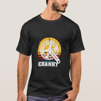 T-shirt Drôle Vintage Vélo Cranky Vélo Rider Vélo Lo