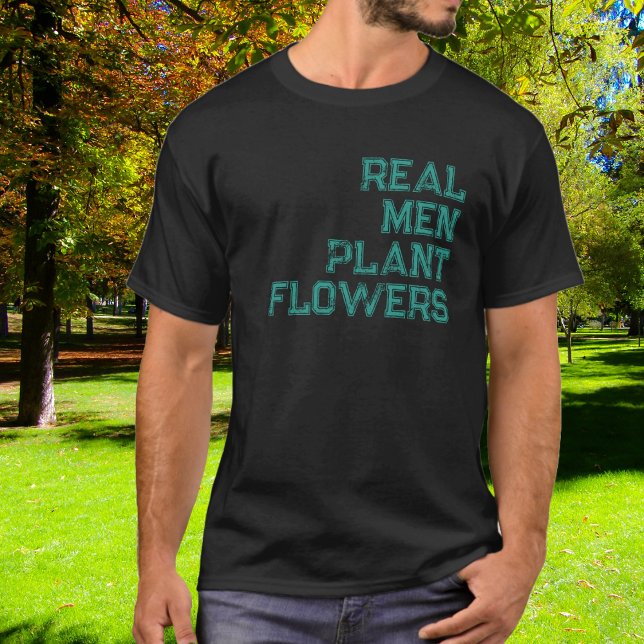 T-shirt Drôle Vintage Vrai Hommes Fleurs Plantes (Créateur téléchargé)