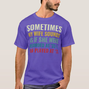 T-shirt Drôle Vinyl Lover Husband Vinyl Records