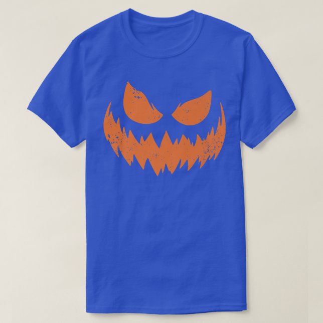 T-shirt Drôle Visage Citrouille Happy Costume d'Halloween  (Design devant)