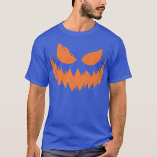 T-shirt Drôle Visage Citrouille Happy Costume d'Halloween 