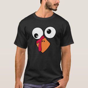 T-shirt Drôle visage de Turquie sur le front et Butt dans