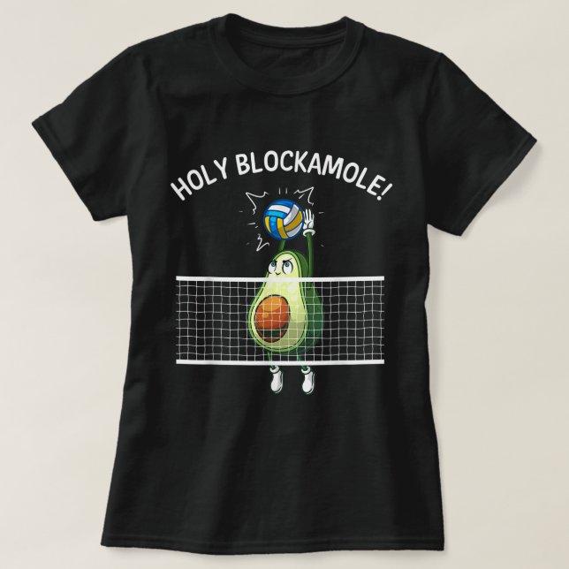 T-shirt Drôle Volley-ball Pour Hommes Femmes Saint Guacamo (Design devant)