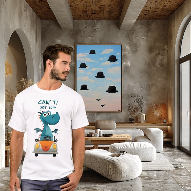 T-shirt Drôle voyage Dragon | Je ne peux pas. J'Ai Voyage. (Créateur téléchargé)