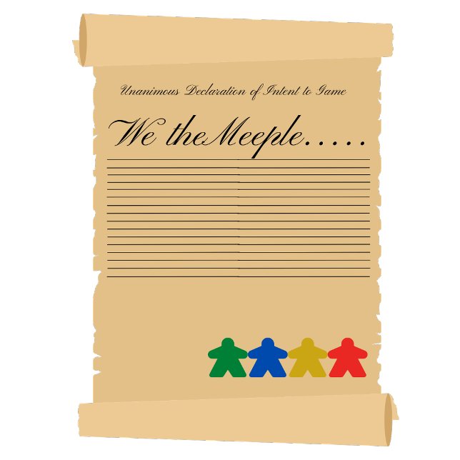 T-shirt Drôle We The Meeple Text Déclaration Scroll Image (Créateur téléchargé)