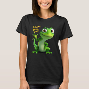 T-shirt Drôle Weirdcore Lézard Lézard Lézard Mème Animal F