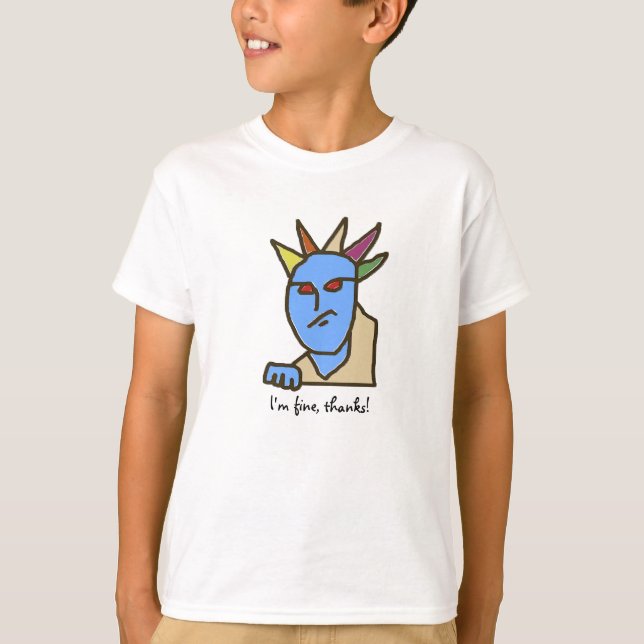 T-shirt Drôle WEIRDOS Caricature ennuyée (Devant)