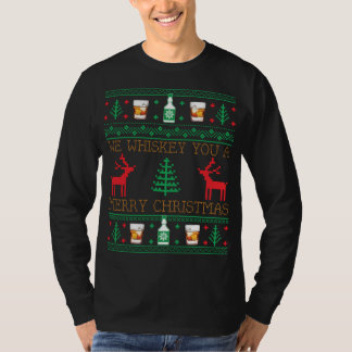 T-shirt Drôle Whiskey Boire un laide de Noël