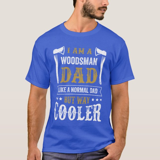 T-shirt Drôle Woodsman Papa Woodman Père Woodworker rétro (Devant)