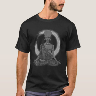 T-shirt Drôle Zen Alien Cadeau Pour Hommes Femmes Cool Bou