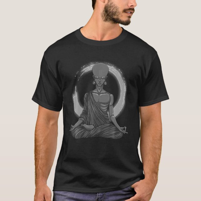 T-shirt Drôle Zen Alien Cadeau Pour Hommes Femmes Cool Bou (Devant)